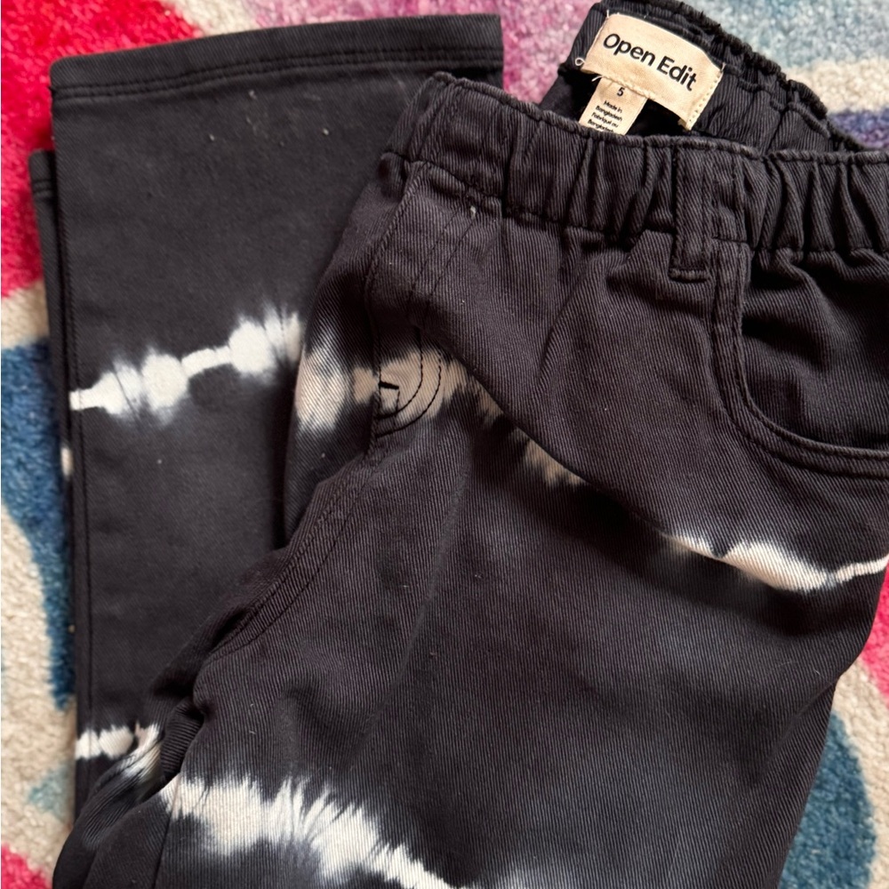 Nordstrom/Open Edit girls wide leg Tie-Dye Bottoms
